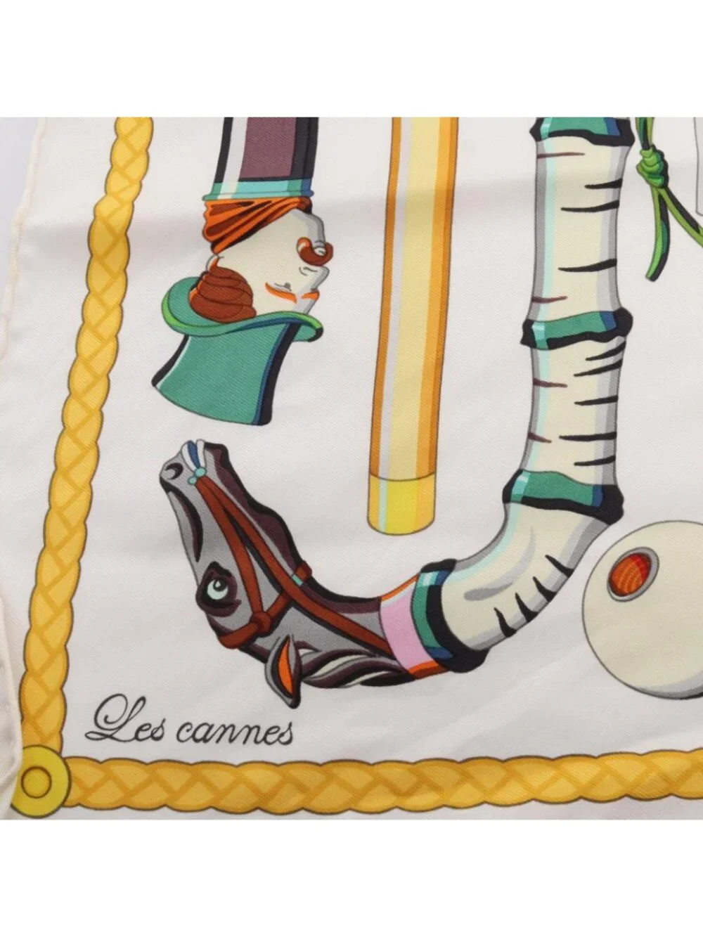 Hermes Scarf Carre 90 les Cannes Silk